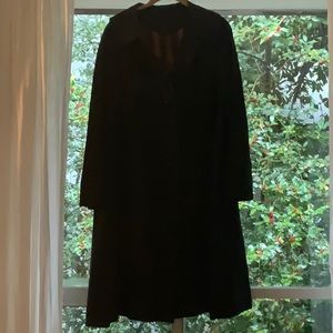 Black silk swing coat